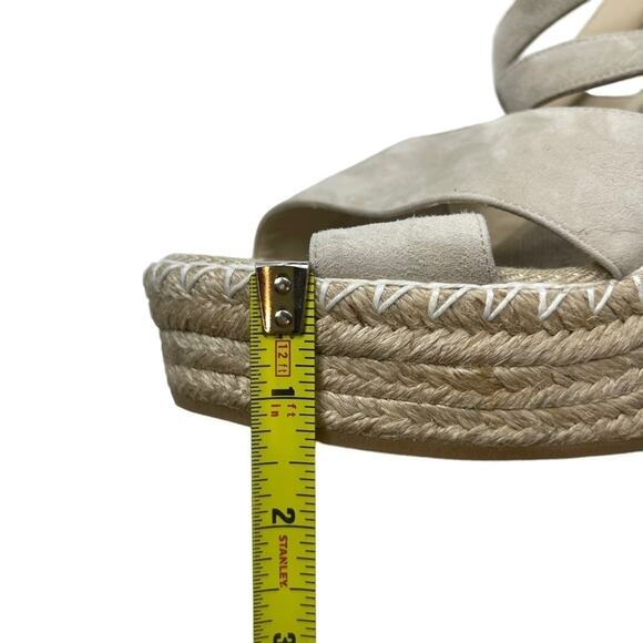 NWOT Club Monaco fleuris suede wedge platform espadrille sandals women sz 38 - Picture 11 of 13